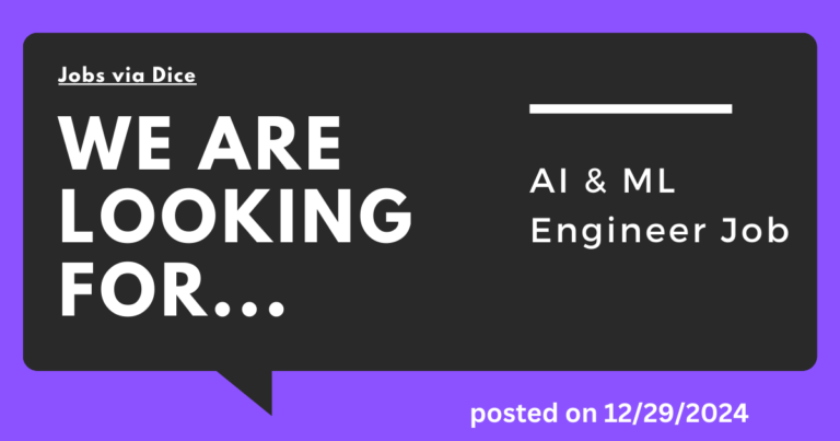 AI & ML Engineer Job at WWT | Join a Fortune Top Workplace