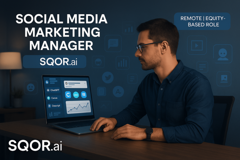 Social Media Marketing Manager (Co-Founder Role) – SQOR.ai | Remote