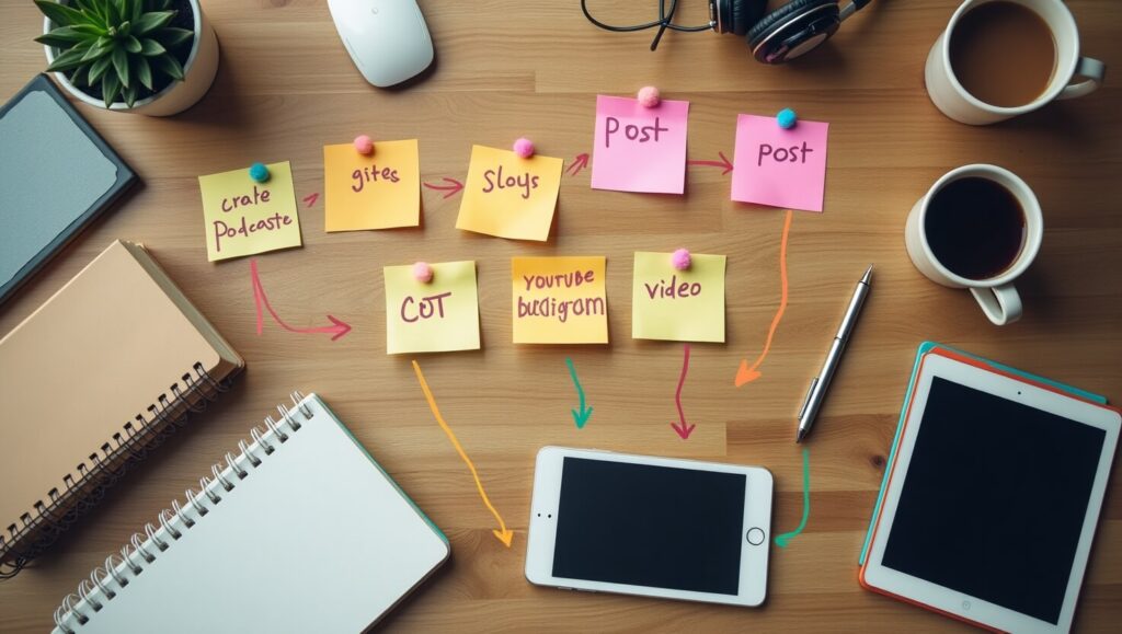 Real-world repurposing of blog content into multiple digital formats across channels
