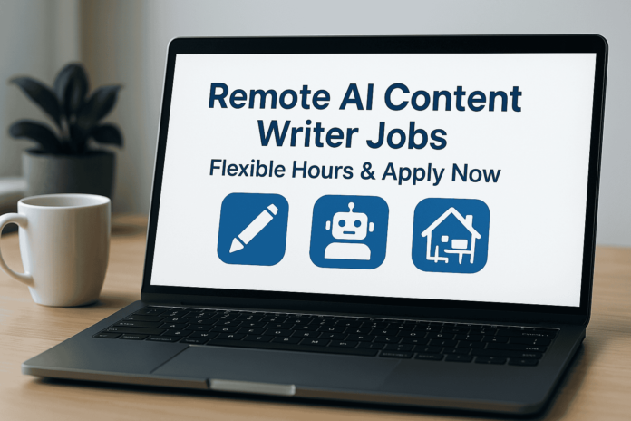 Remote AI Content Writer Jobs with flexible hours, apply now for AI writing and chatbot training roles.