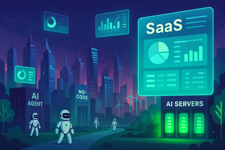 Future AI SaaS trends with no-code AI, agentic workflows, and green AI.