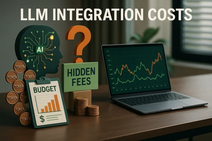 LLM integration costs: hidden fees from token usage, compute, and infrastructure shown with budget and chart