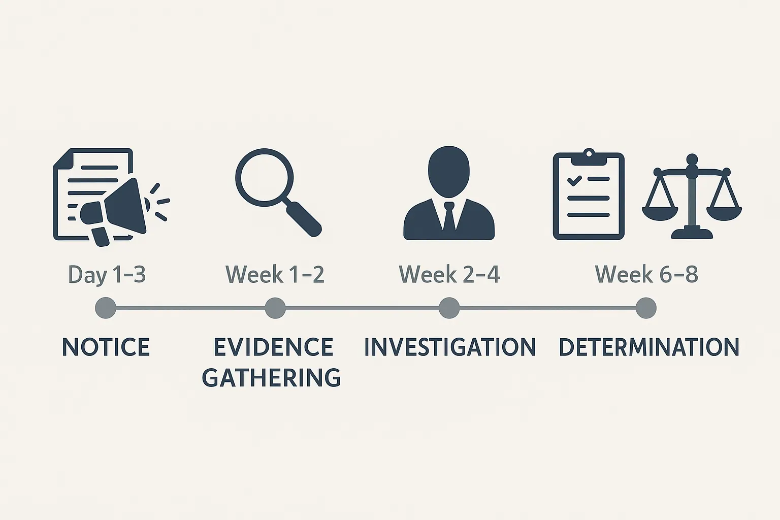 Timeline graphic of Common App AI fraud investigation process.