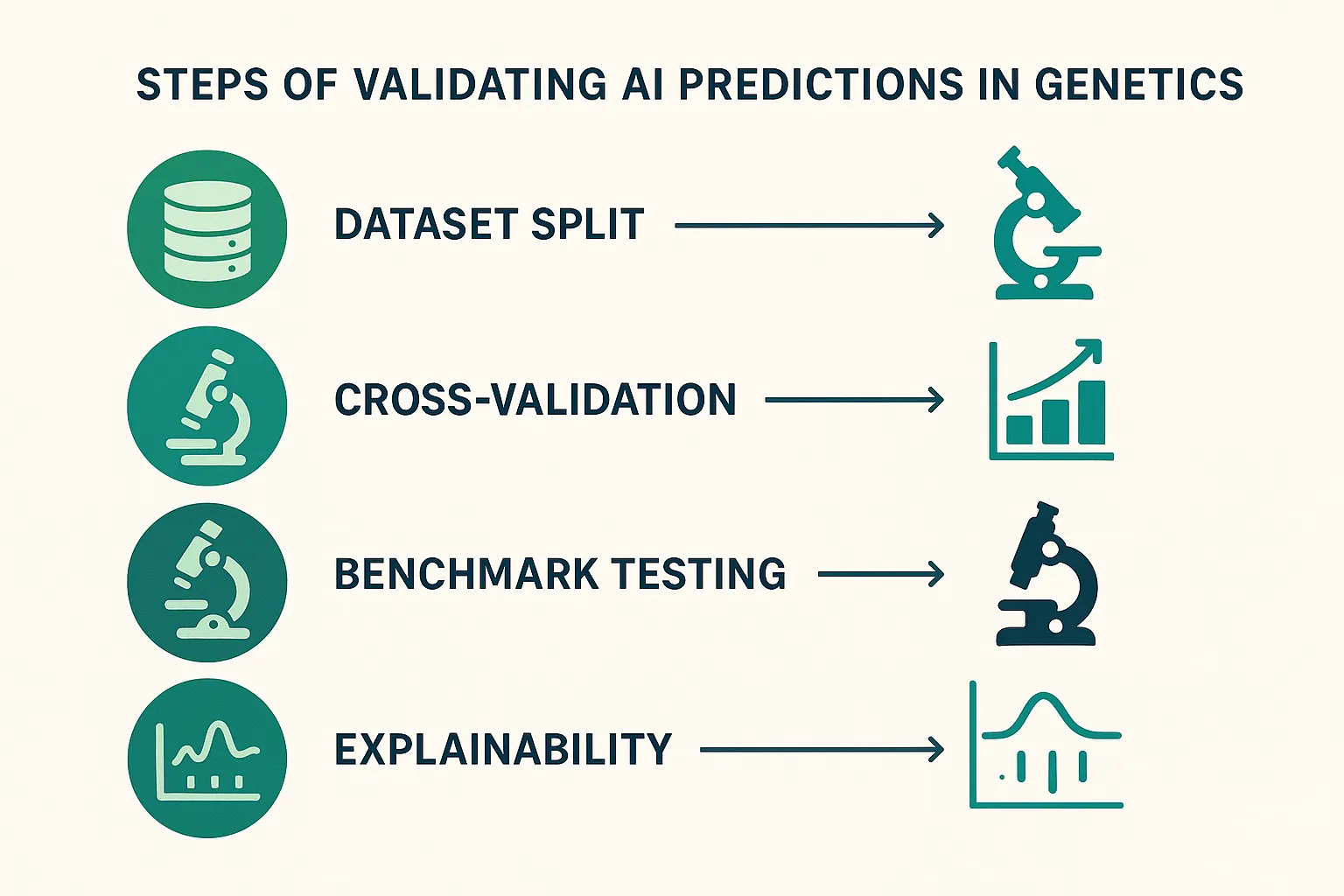 Validation steps for AI predictions in CRISPR and genomics pipelines