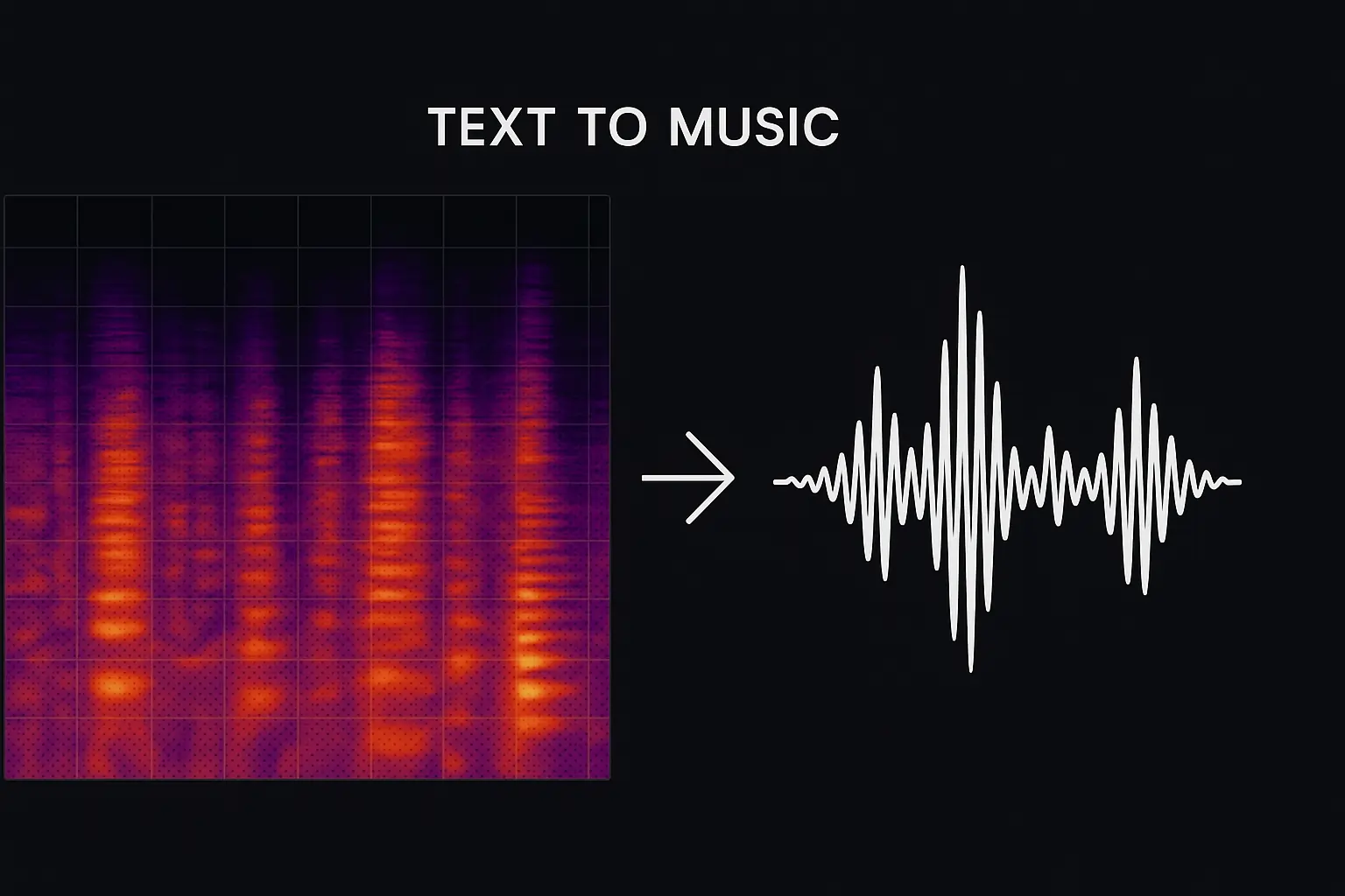 Spectrogram to audio conversion in AI music generation with Riffusion tool