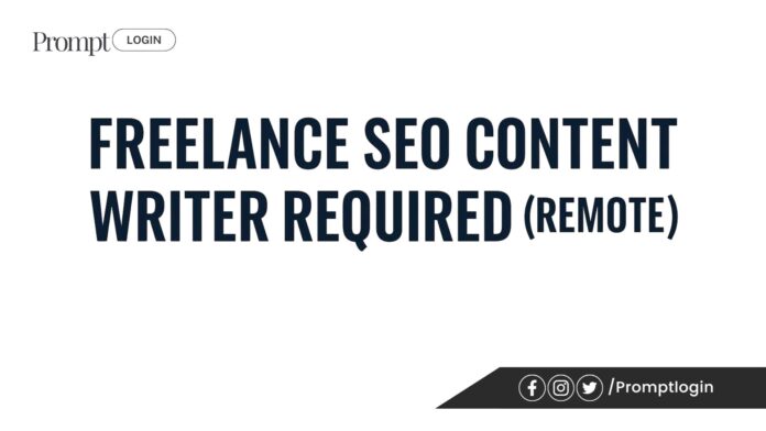 Freelance SEO writer working remotely