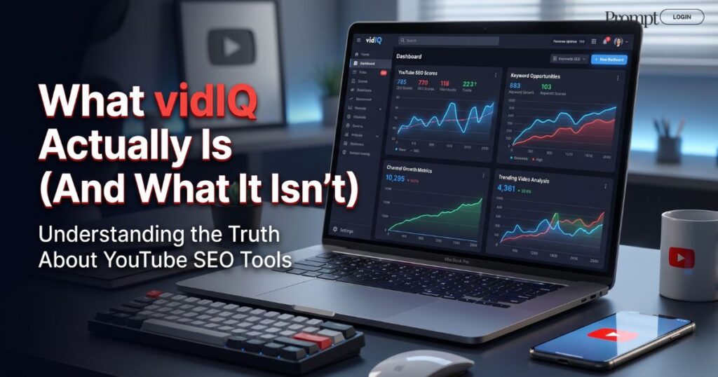 Learn what vidIQ actually is, how it helps with YouTube SEO, keyword research, analytics, and channel growth, plus what it does not do for creators in 2026.