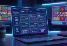 AdCopy Review 2026: Can It Actually Create High-Converting Ads — Or Is It Just Another Overhyped AI Tool? Futuristic AI advertising platform showing AdCopy generating high-converting ad campaigns with analytics dashboards and marketing performance metrics.